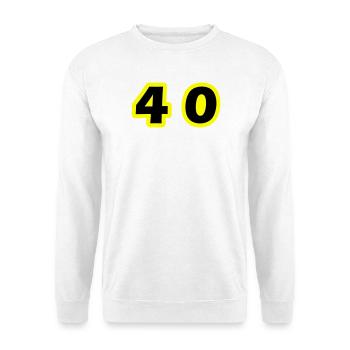 40 Symbole numérique - Sweat-shirt Unisexe - blanc - Devant