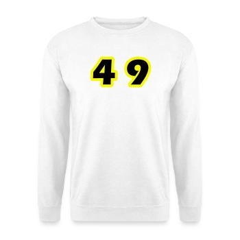 Symbole du chiffre 49 - Sweat-shirt Unisexe - blanc - Devant