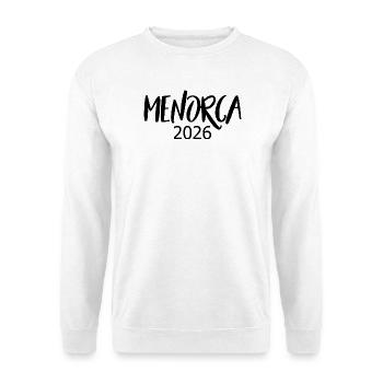 Menorca_2026 - Unisex Pullover - Weiß - Vorne - Alina (178cm) & Michal (187cm)