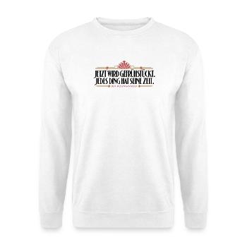 Rosenkavalier - Jetzt wird gefrühstückt - Unisex Pullover - Weiß - Vorne - Alina (178cm) & Michal (187cm)