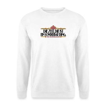 Rosenkavalier - Zeit - Unisex Pullover - Weiß - Vorne - Alina (178cm) & Michal (187cm)