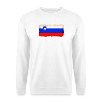 Geschenk für Slowenien - Unisex Pullover - Weiß - Vorne - Alina (178cm) & Michal (187cm)