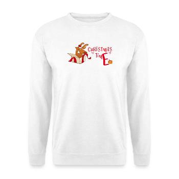 Christmas Time - Unisex Pullover - Weiß - Vorne - Alina (178cm) & Michal (187cm)
