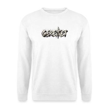 Durch Gnade gerettet Christliches Bibel Design - Unisex Pullover - Weiß - Vorne - Alina (178cm) & Michal (187cm)
