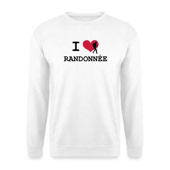 I Love Randonnée - Sweat-shirt Unisexe - blanc - Devant