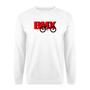 BMX Rider Shirt – Cooles Bike Motiv - Unisex Pullover - Weiß - Vorne