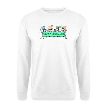 Protestlogo Klimawandel - Unisex Pullover - Weiß - Vorne