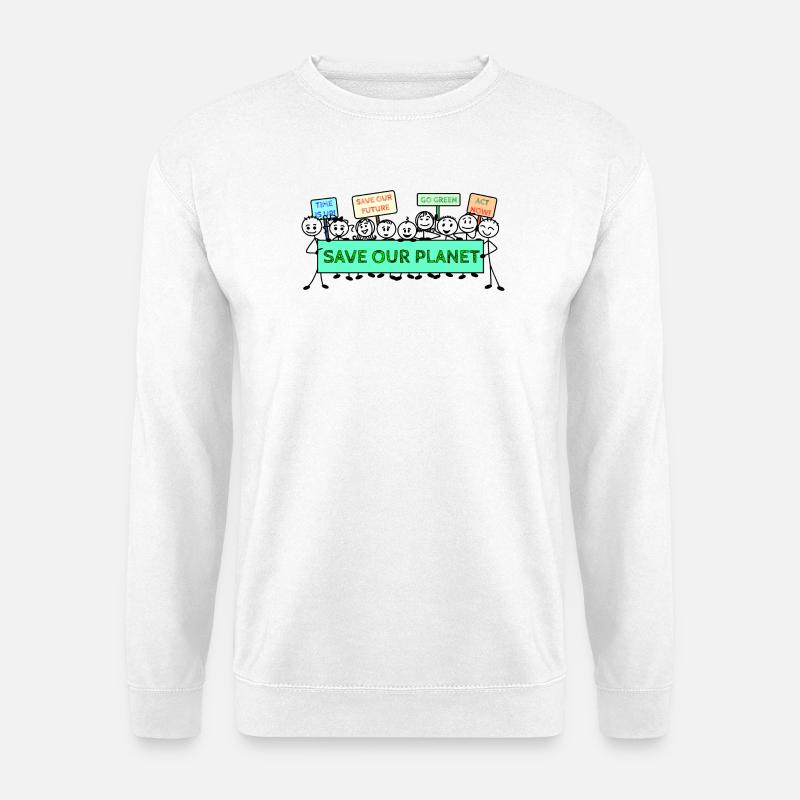 Protest logo climate change - Unisex Sweatshirt - white
