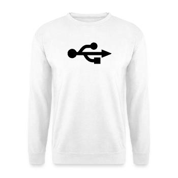 USB Logo - Nerd - Geek - Unisex Sweatshirt - white - Front