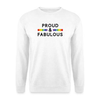 Mois de la fierté - Fier et fabuleux - Sweat-shirt Unisexe - blanc - Devant