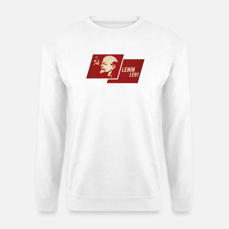 Lenin Lebt Flagge - Unisex Pullover - Weiß