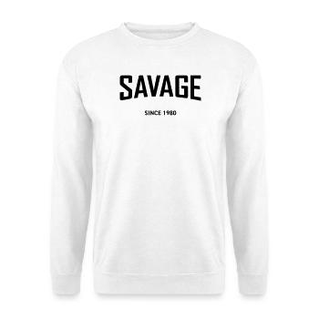 SAUVAGE DEPUIS 1980 - Sweat-shirt Unisexe - blanc - Devant