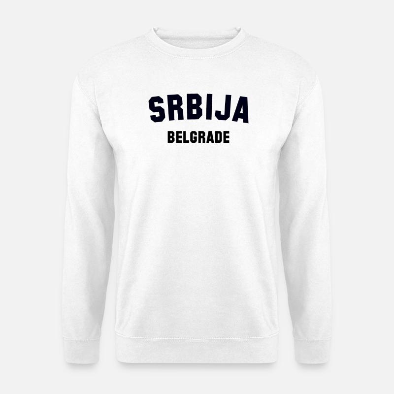 BELGRADE Serbia Serbien - Unisex Pullover - Weiß