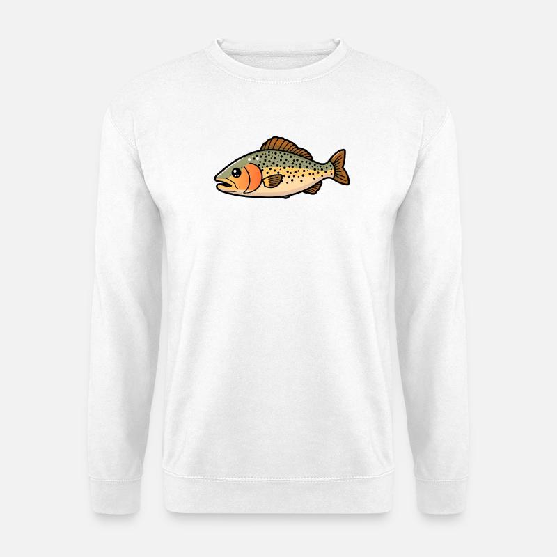 Forelle Fisch - Unisex Pullover - Weiß