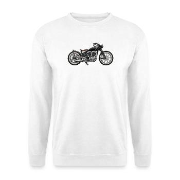 Vintage Cruiser Motorrad Design - Unisex Pullover - Weiß - Vorne