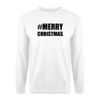 WEIHNACHTEN. FROHE WEIHNACHTEN. FROHE WEIHNACHTEN. WEIHNACHTSMANN - Unisex Pullover - Weiß - Vorne