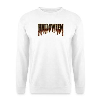 Halloween Dégoulinant Lettres d’or - Sweat-shirt Unisexe - blanc - Devant