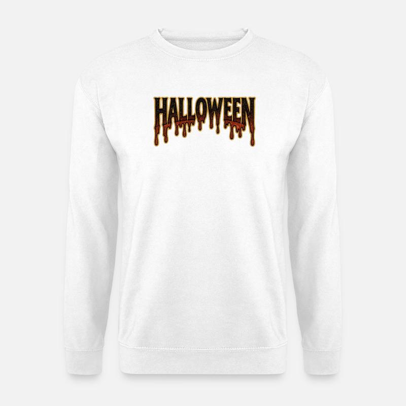 Halloween Tropfendes Gold Schriftzug - Unisex Pullover - Weiß