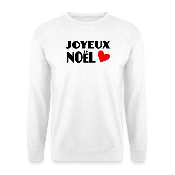WEIHNACHTEN. FROHE WEIHNACHTEN. FROHE WEIHNACHTEN. WEIHNACHTSMANN - Unisex Pullover - Weiß - Vorne