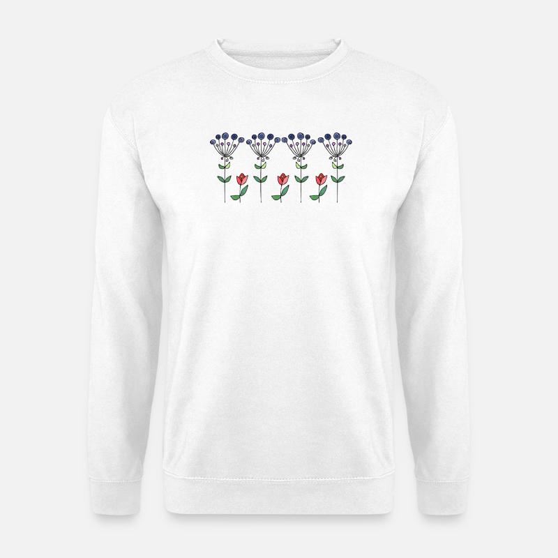 Blumen - Unisex Pullover - Weiß