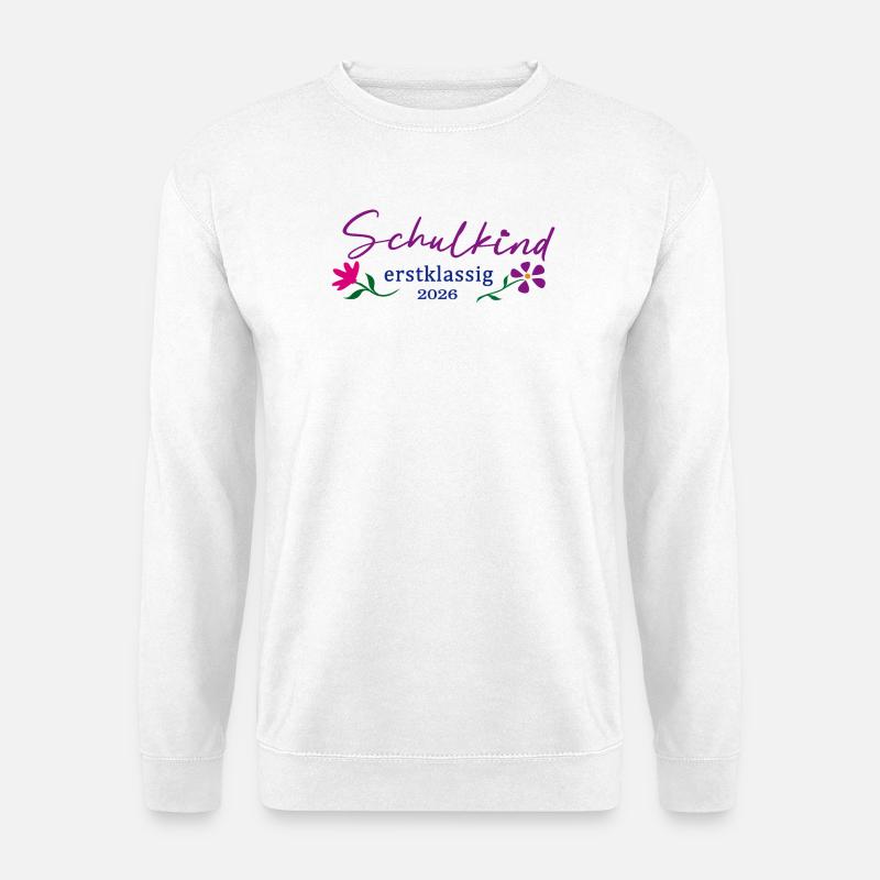 SchulKind Erstklassig 2026 - Unisex Pullover - Weiß