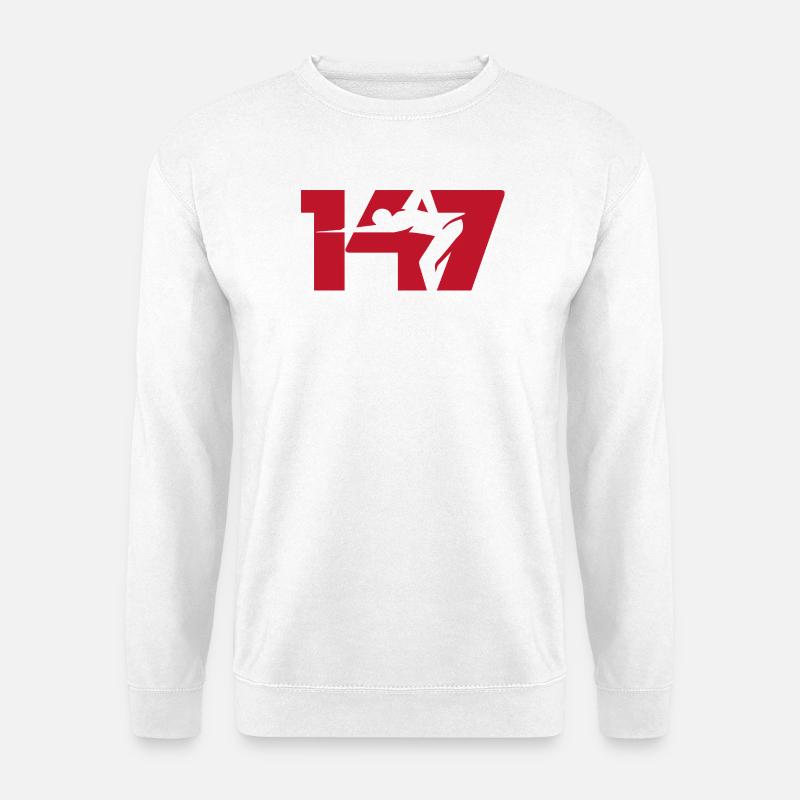 147 Snooker-Ikone (Rot) - Unisex Pullover - Weiß