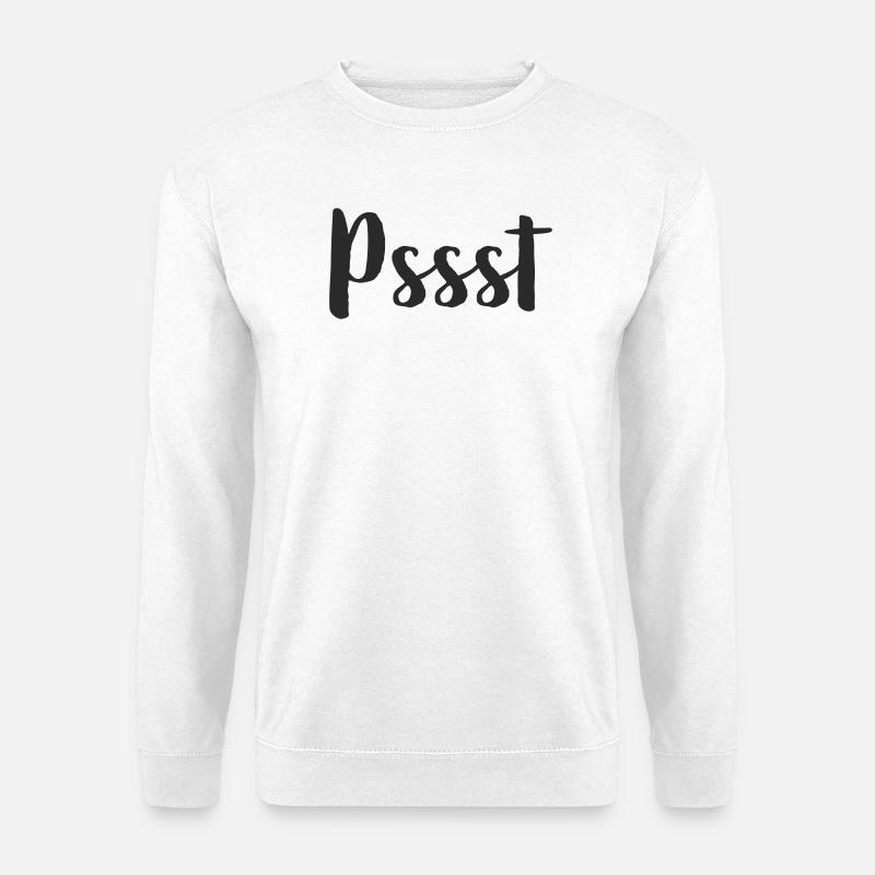 Pssst - silence please - Unisex Sweatshirt - white