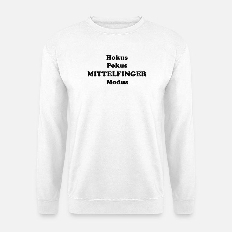 Hocus Pocus Middle Finger Mode - Unisex Sweatshirt - white