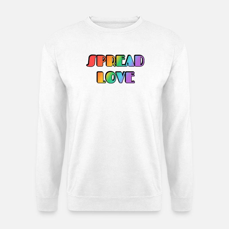 Spread Love Rainbow Typography - Unisex Sweatshirt - white