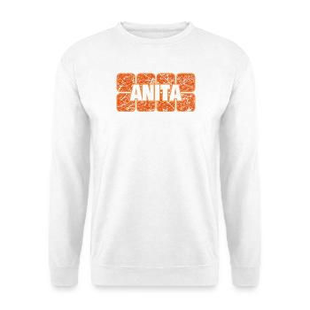 Weiblich Anita - Unisex Pullover - Weiß - Vorne - Alina (178cm) & Michal (187cm)