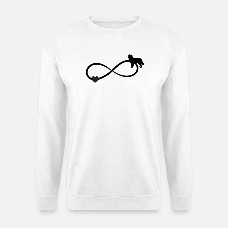 Australian Shepherd Heart Infinity - Unisex Sweatshirt - white