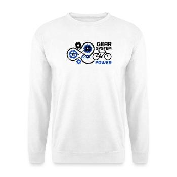 Génial Gear System Bike Nerd - Sweat-shirt Unisexe - blanc - Devant