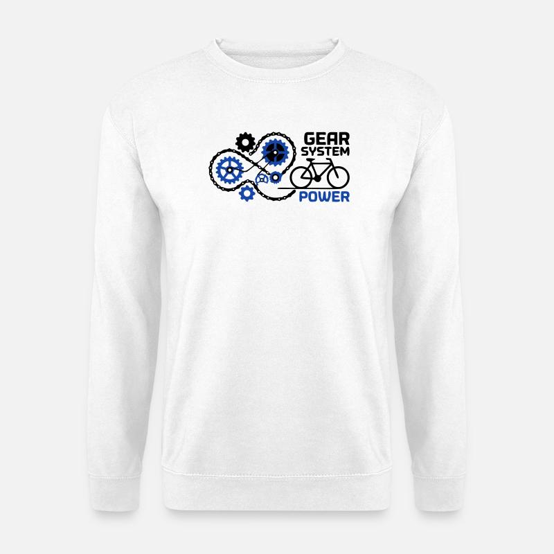 Geniales Gear System Fahrrad Nerd - Unisex Pullover - Weiß