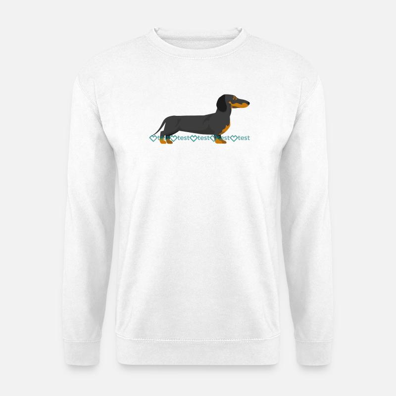 Image du teckel - Sweat-shirt Unisexe - blanc