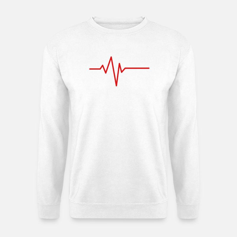 Herzschlag-Kardiogramm - Unisex Pullover - Weiß