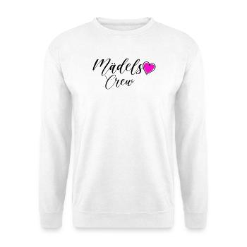 Mädels Crew - Unisex Pullover - Weiß - Vorne - Alina (178cm) & Michal (187cm)
