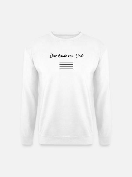 DAS ENDE VOM LIED NOTENLINIEN WORTWITZ FÜR MUSIKER - Unisex Pullover - Weiß