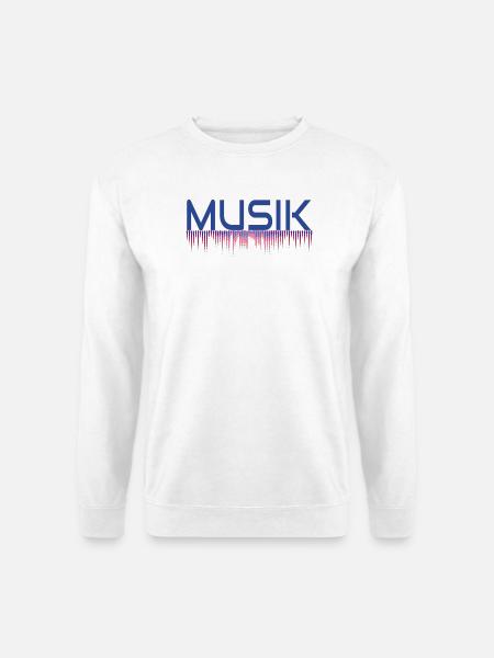 Musik Drip Neon Logo - Unisex Pullover - Weiß