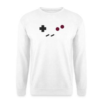 RetroBoy Controls - Unisex Pullover - Weiß - Vorne - Alina (178cm) & Michal (187cm)