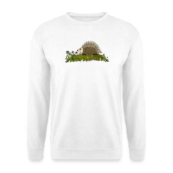 Igel - Unisex Pullover - Weiß - Vorne - Alina (178cm) & Michal (187cm)