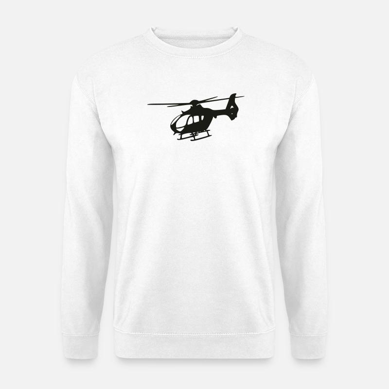 EC-135 Hubschrauber - Unisex Pullover - Weiß