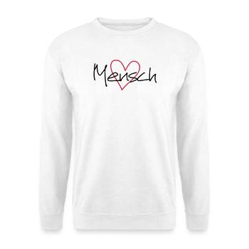 Mensch Herz Lieblingsmensch Geschenkidee Liebe - Unisex Pullover - Weiß - Vorne
