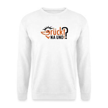 Verrückt ! 2farbig individualisierbar - Unisex Pullover - Weiß - Vorne