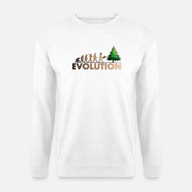 Kettensägen Evolution Farbe - Unisex Pullover - Weiß