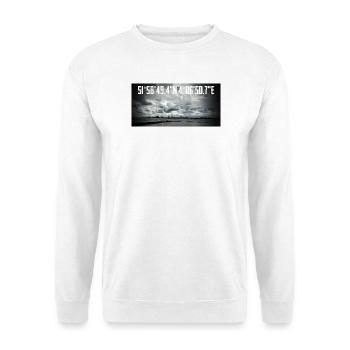 Küstenkoordinaten Mit Industrielandschaft - Unisex Pullover - Weiß - Vorne