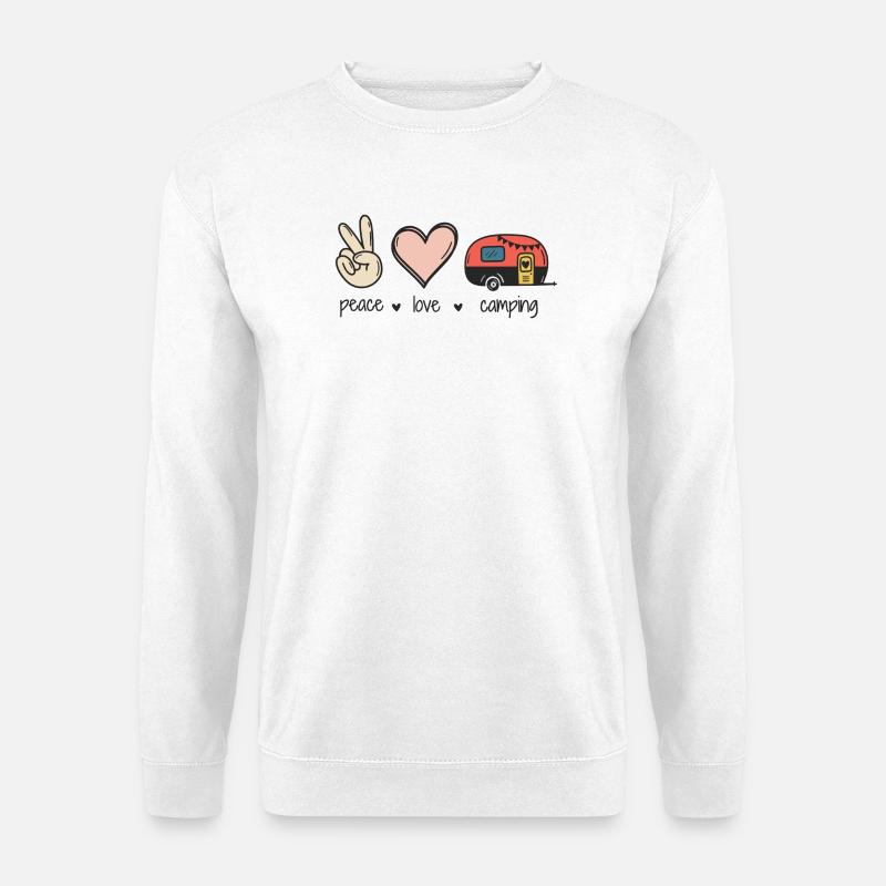 Frieden Liebe Camping - Unisex Pullover - Weiß