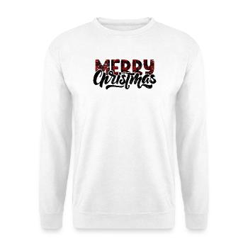 Plaid Glitch Typography - Unisex Sweatshirt - white - Front