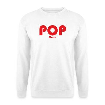 Rotes Retro POP Musikdesign - Unisex Pullover - Weiß - Vorne