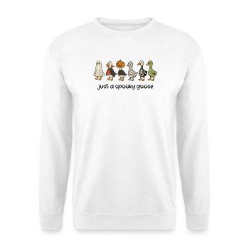 Creative Halloween illustration with enigmatic ducks - Unisex Sweatshirt - white - Front
