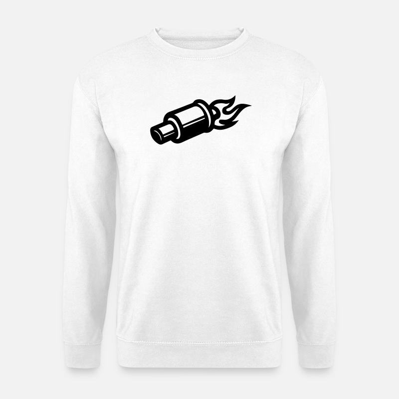 Auspuff Symbol Tuning - Unisex Pullover - Weiß